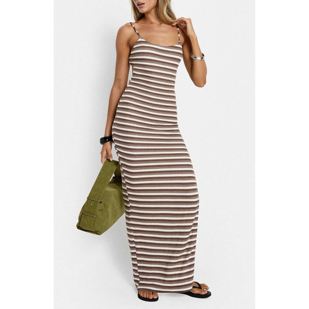 Elestria Striped Maxi Dress Princess Polly